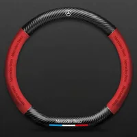 Car Steering Wheel Cover Anti Slip Protection Cover For Mercedes Benz W203 W204 W205 W206 W212 CLK GLA B C E S Class Accessories 3
