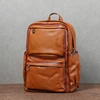 Genuine Leather Men Backpack Vintage Laptop Bag Large Capacity Travel Backpack Head Layer Cowhide Leather Computer Bag pack 1