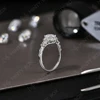 MINTYBOX S925 Sterling Silver 6.5mm Moissanite Engagement Ring for Women Flower Lab Diamond Rings 18K Plated Wedding Jewelry 4