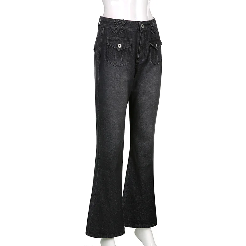 low waist flare jeans