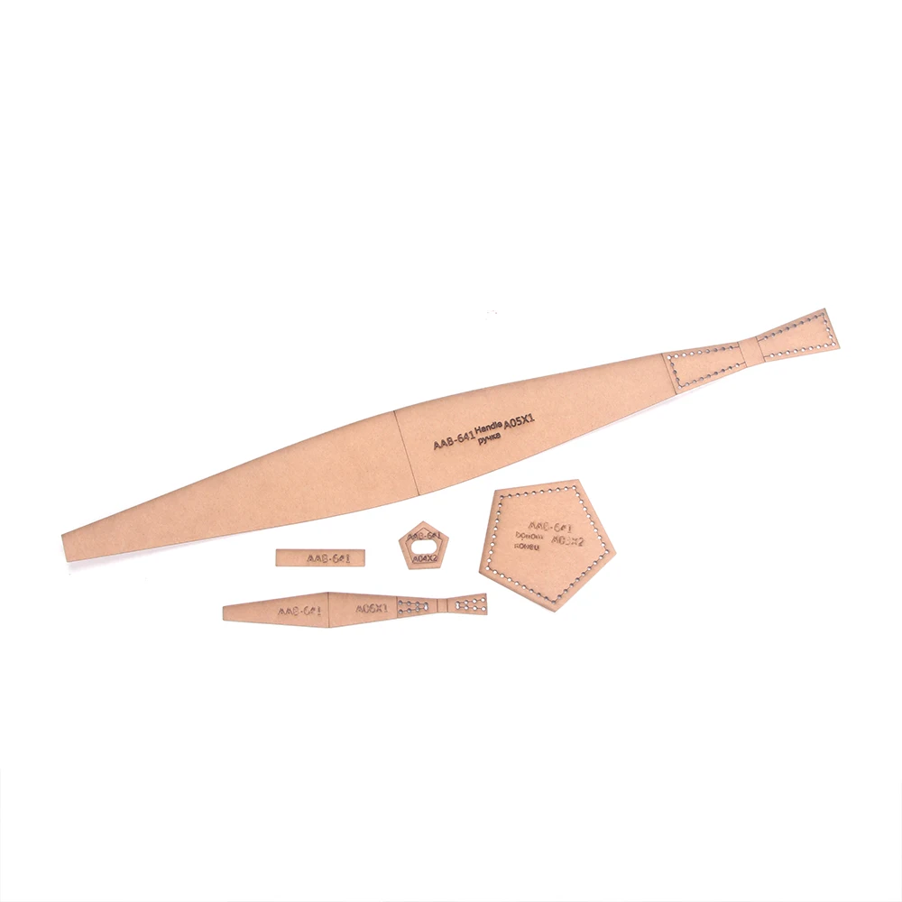 수제 가죽 오각형 랜턴 가방 꽃잎 꽃병 아크릴/크래프트 종이 드로잉 템플릿 DIY 수제 가방 드로잉 패턴 만들기