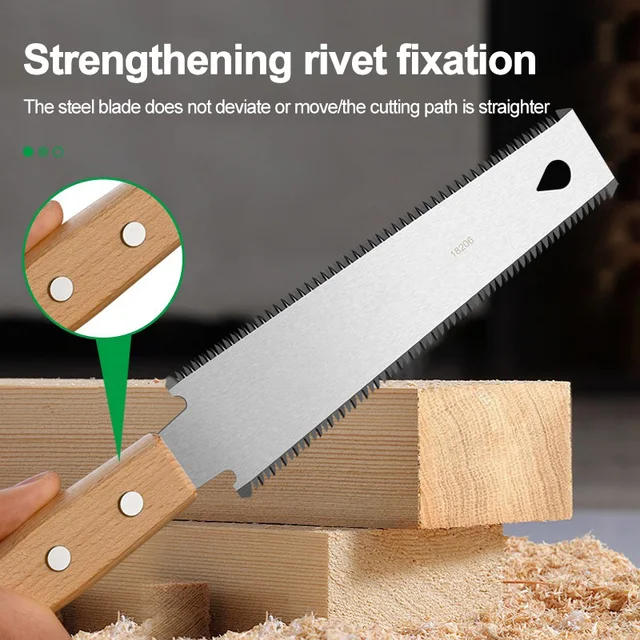 Hand Saw Single/Double Sided Saw Flexible Blade for Flush Cutting Household Woodworking Tools Fine Tooth Precision Flat Saws ﻿ 3