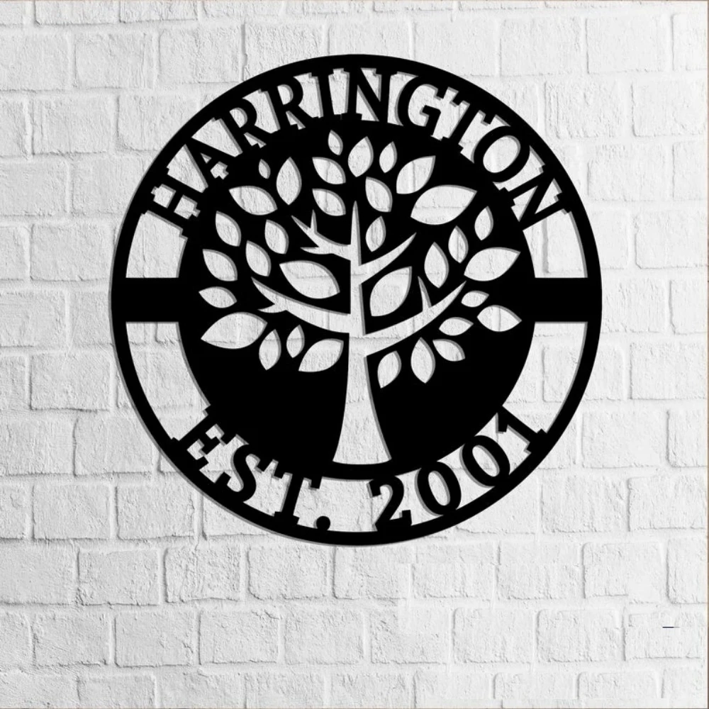 

Personalized sign, wood tree sign, Family name sign, home decor, Family tree sign, welcome sign, entrance, New home gift