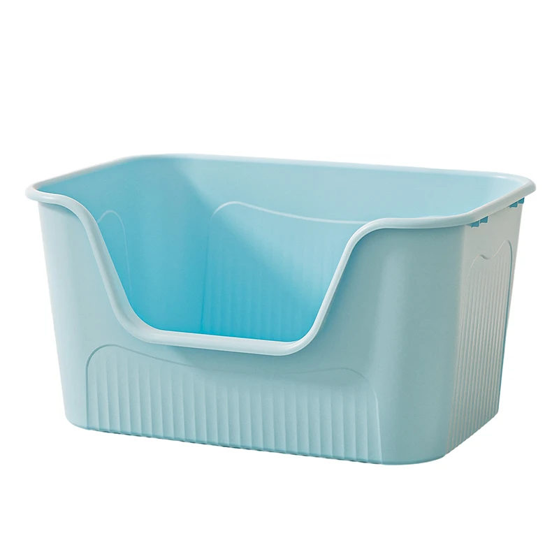 Extra Large Semi-Enclosed  Litter Box Maine Coon Pet Supplies Anti-Spla  Toilet Bowl Manual Cleaning PP Plastic Material