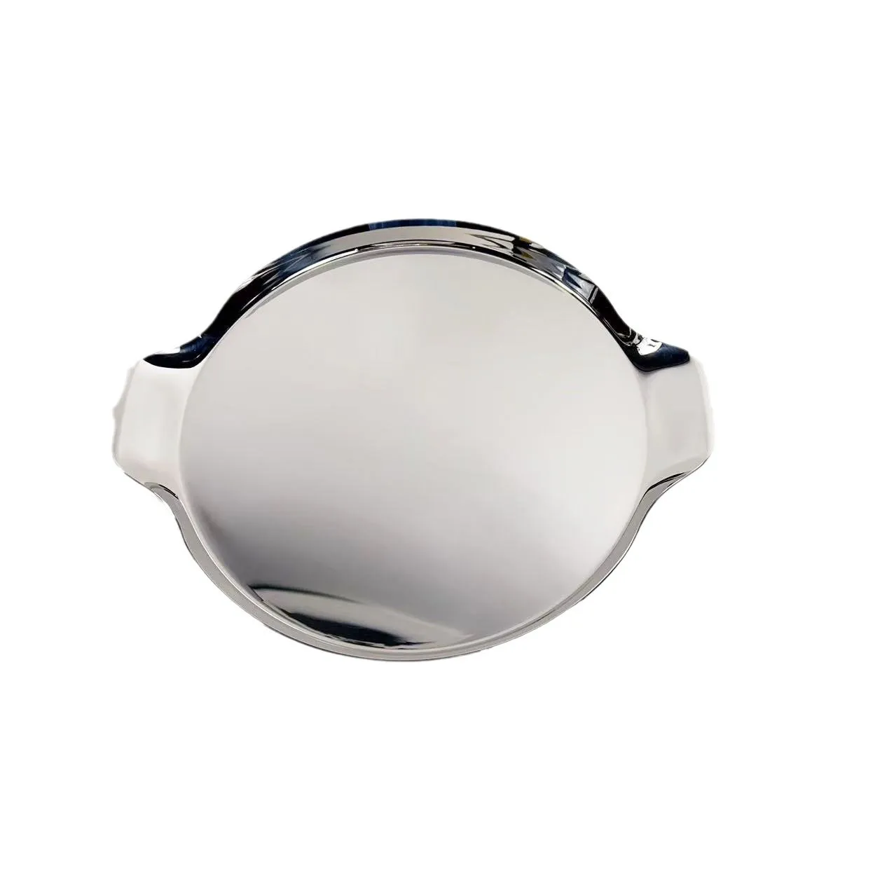 Nordic light luxury stainless steel round tray Western food dinner plate Household wine set Kettle tray Soft decoration ornament 5