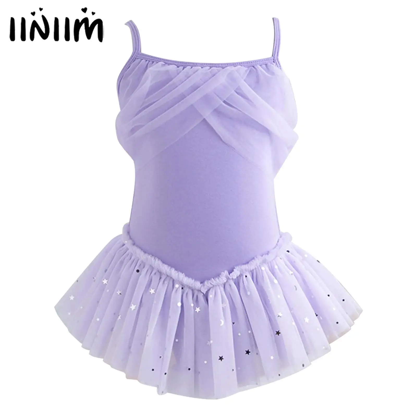 

Детское платье-пачка с блестками для девочек