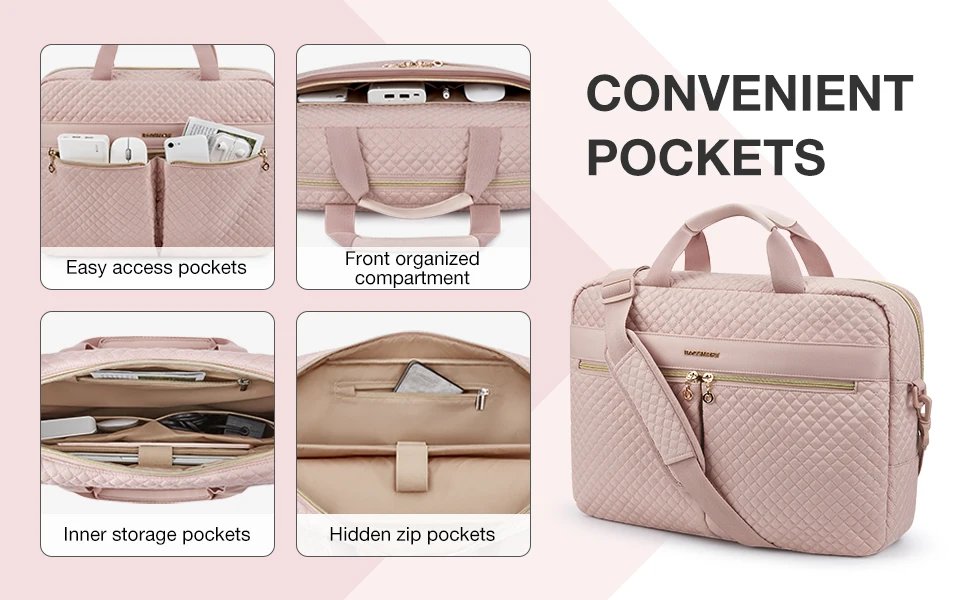 BAGSMART-Bolsa para Laptop para Mulheres, 15.6 