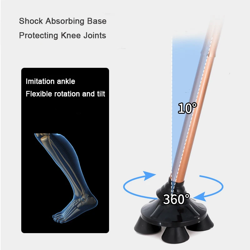 Walking Stick Aluminium Alloy Safety Walking Canes for The Elderly Telescopic with Led Light Folding Walk Crutches Elderly Pole 2