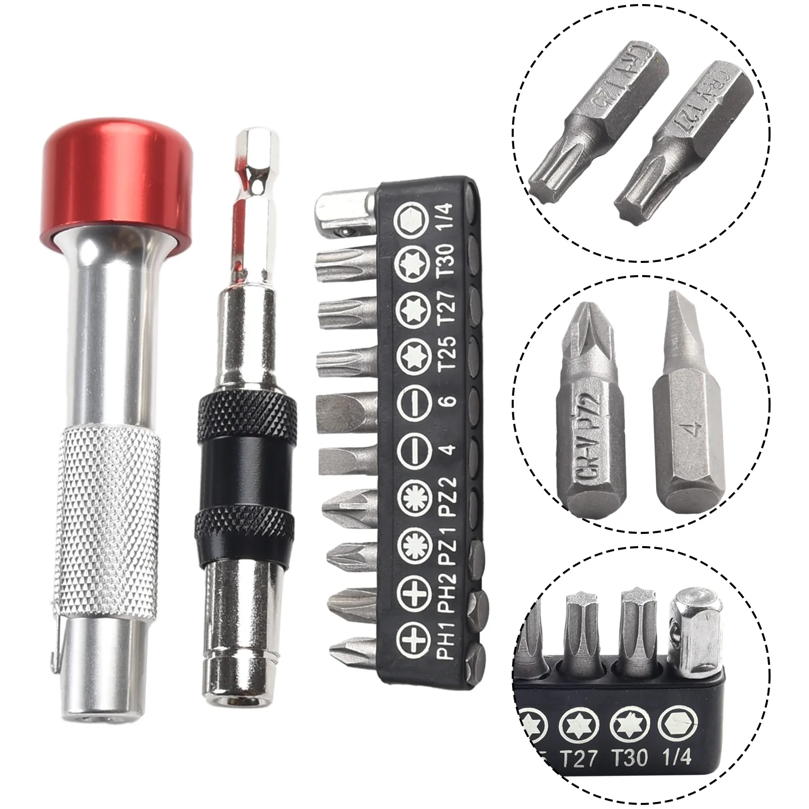 

Practical Durable High Quality Screwdriver Bit Adapter Hand Tools Length 25mm Magnetic Non-slip 1/4 Hex Handle