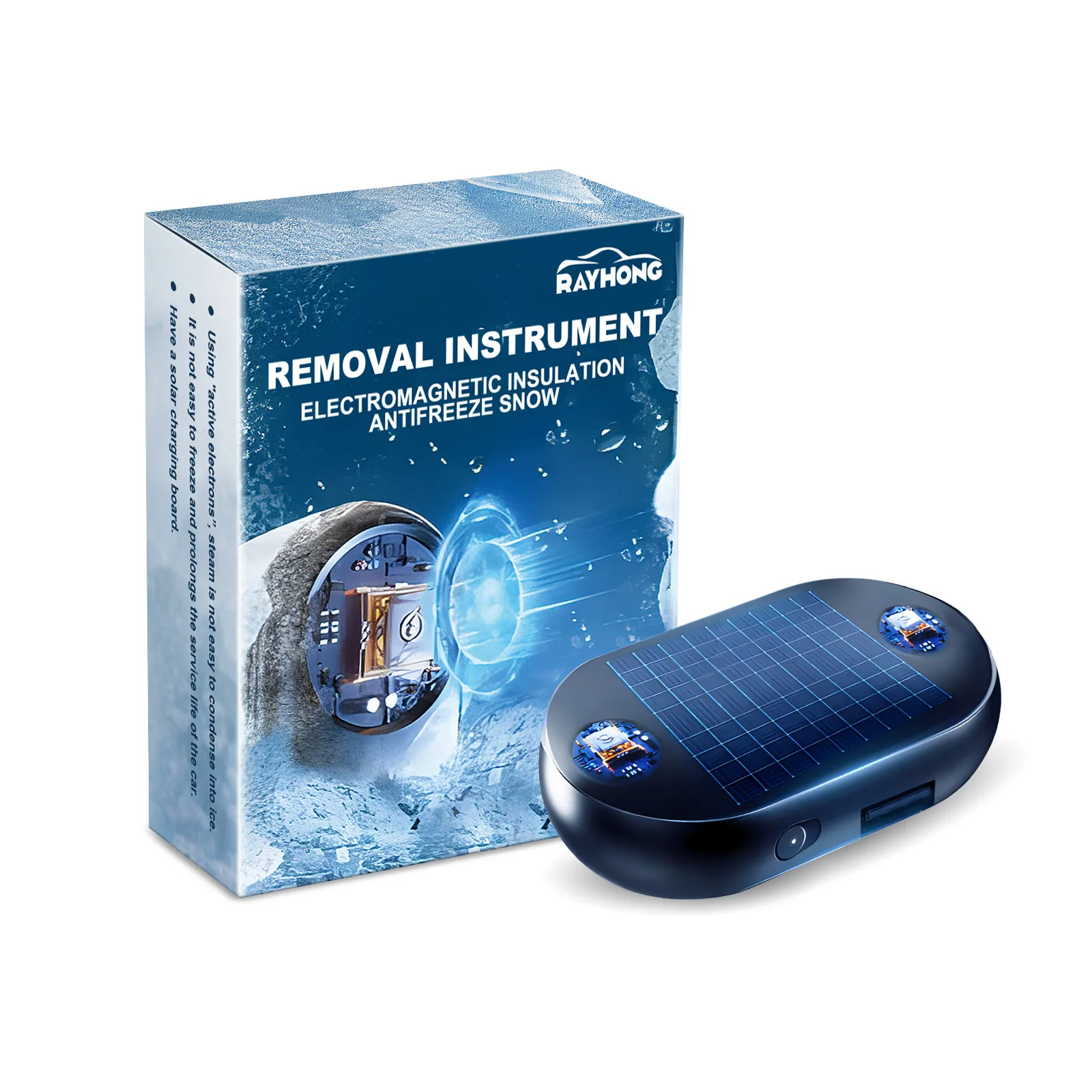 Car Window Glass Anti-ice Snow Remover Antifreeze Snow Removal Instrument 5-12V Winter Deicing Device Car Defroster Solar/USB windshield defroster windshield deicing instrument