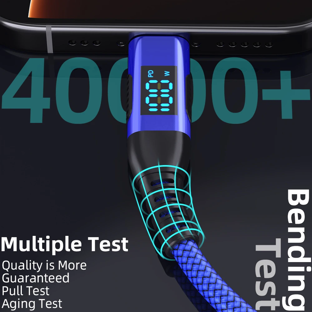 60W/100W USB C To Type C Fast Charging Mobile Phone Data Cable 1M 2M 3M 100W Charger Wire For Xiaomi Samsung Dual PD Data Cord