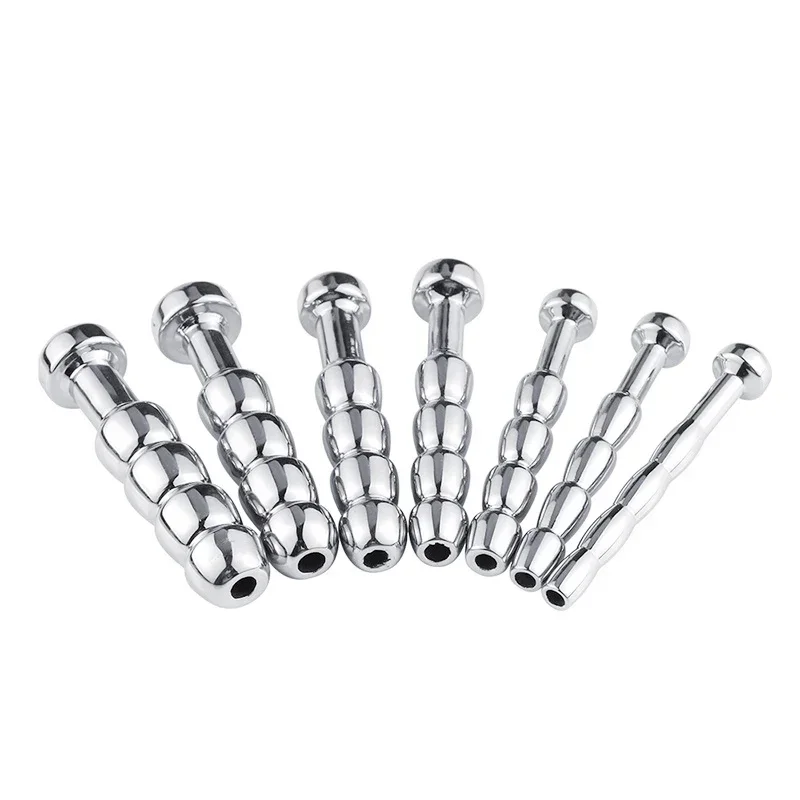 BUYBOOS Male Urethral Sounds Metal Urethral Catheter Men's Sexoal Stimulant Hollow Penis Plug Bdsm Sounding Insert Adult Sex Toy