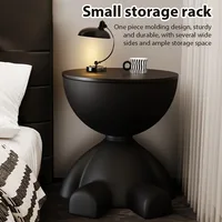 Modern Creative Bear-Shaped Plastic Nightstand Multi-Functional Bedside Table Easy Assembly for Living Room and Bedroom Storage