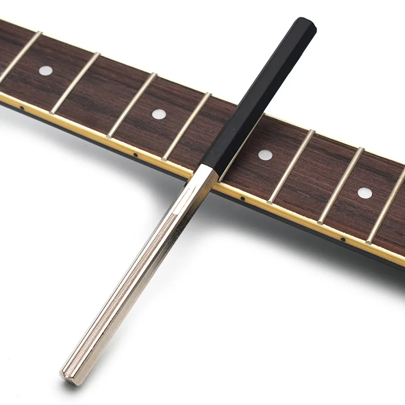 Guitar Fret Tools Crowning File Fret Dressing File with 3 Size Edges Luthier Tools for Guitar Polishing Parts