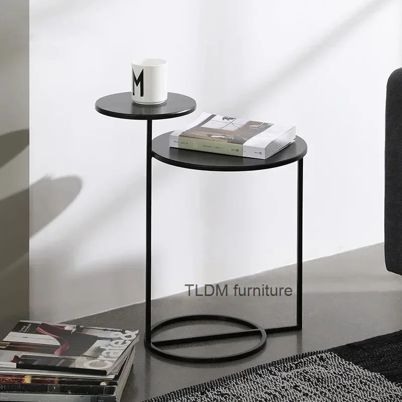 

Nordic Coffee Tables Living Room Sofa Side Table Modern Home Furniture Bedroom Bedside Tables Wrought Iron Small Round Table