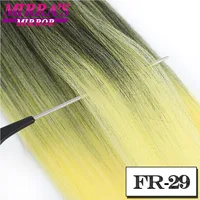 Tressage cheveux pré-étiré doux Yaki synthétique Crochet cheveux tresse Extension eau chaude réglage vert rose Orange jaune cheveux 4