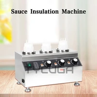 Sauce Warmer Commercial Chocolate Warming Machine Stainless Steel Electric Soy Jam Heater Filling Machine 1/2/3 Bottles 110V220V 2