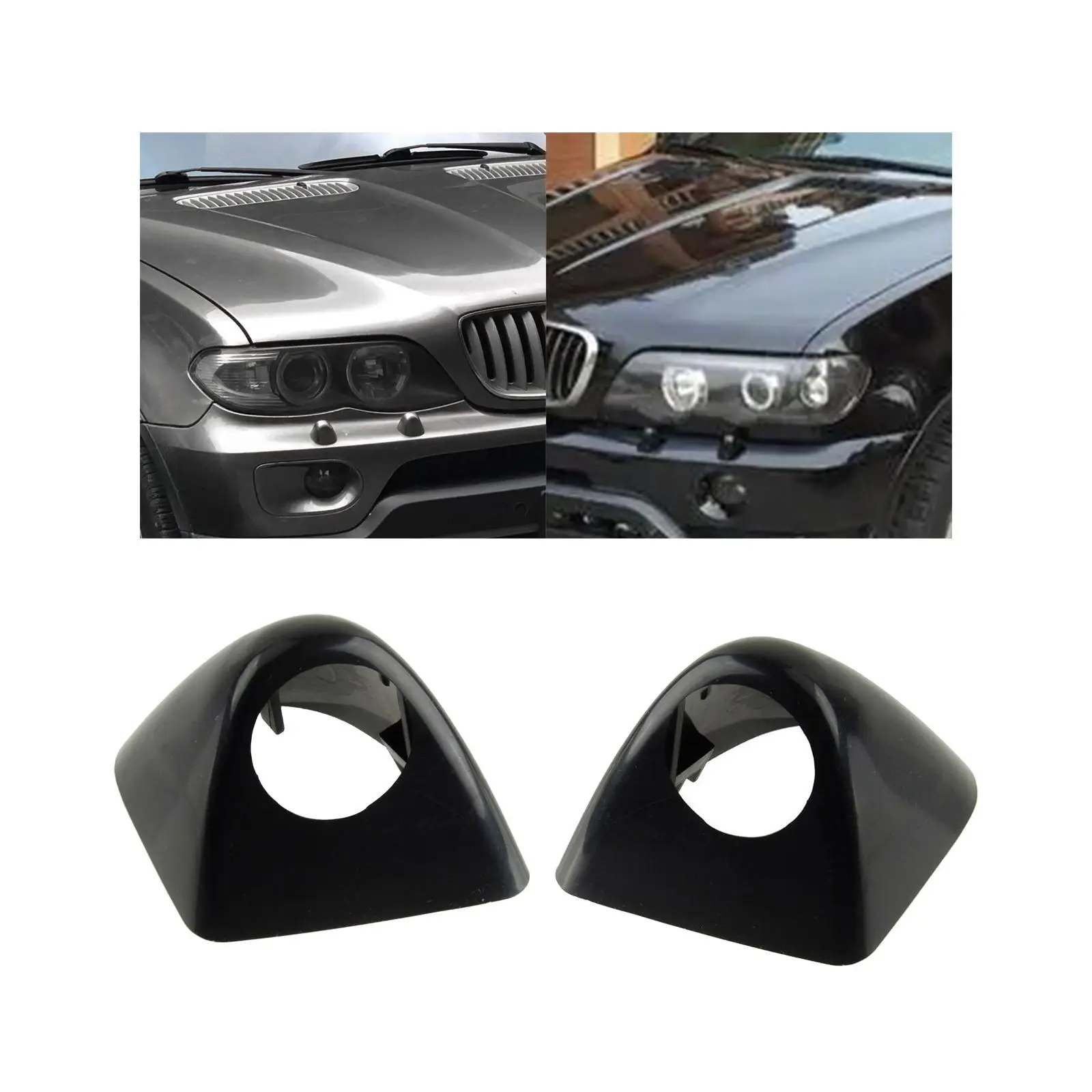 교체용 헤드라이트 와셔 커버, 내구성 교체, BMW E53 x5 액세서리, 블랙, 쉽게 설치, 좋은 성능