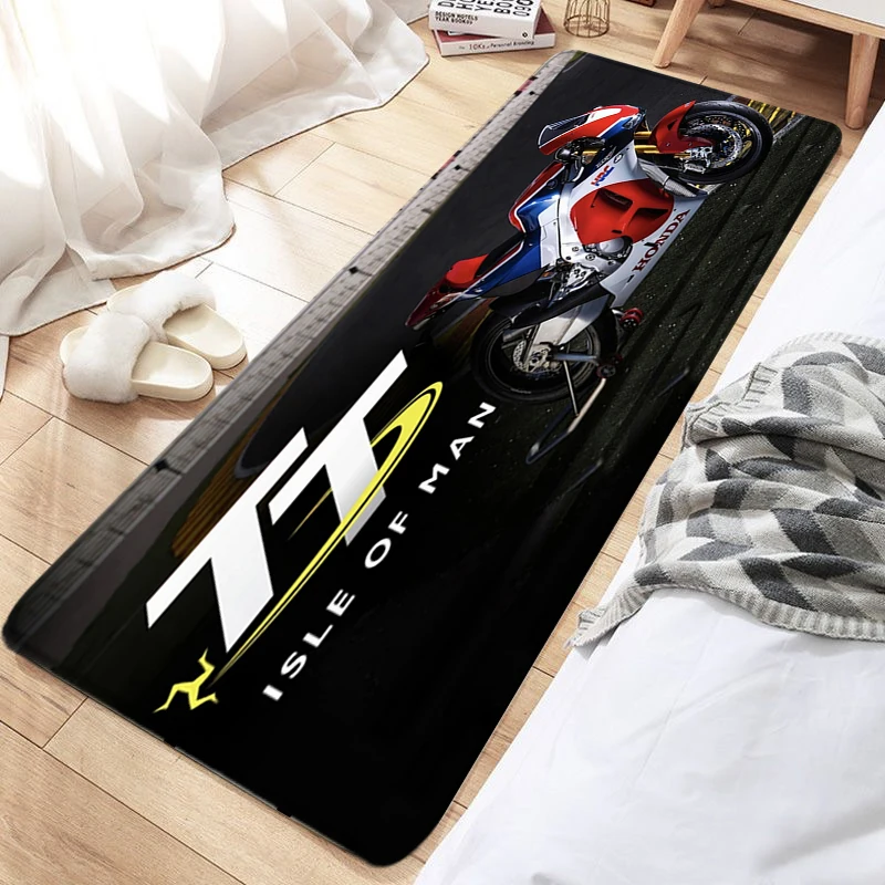 

Bedside Room Carpet TT Motorcycle Floor Mat Doormats Pets Rug Bathroom Mat Kitchen Hallway Foot Rugs Home Decor Birthday Gift