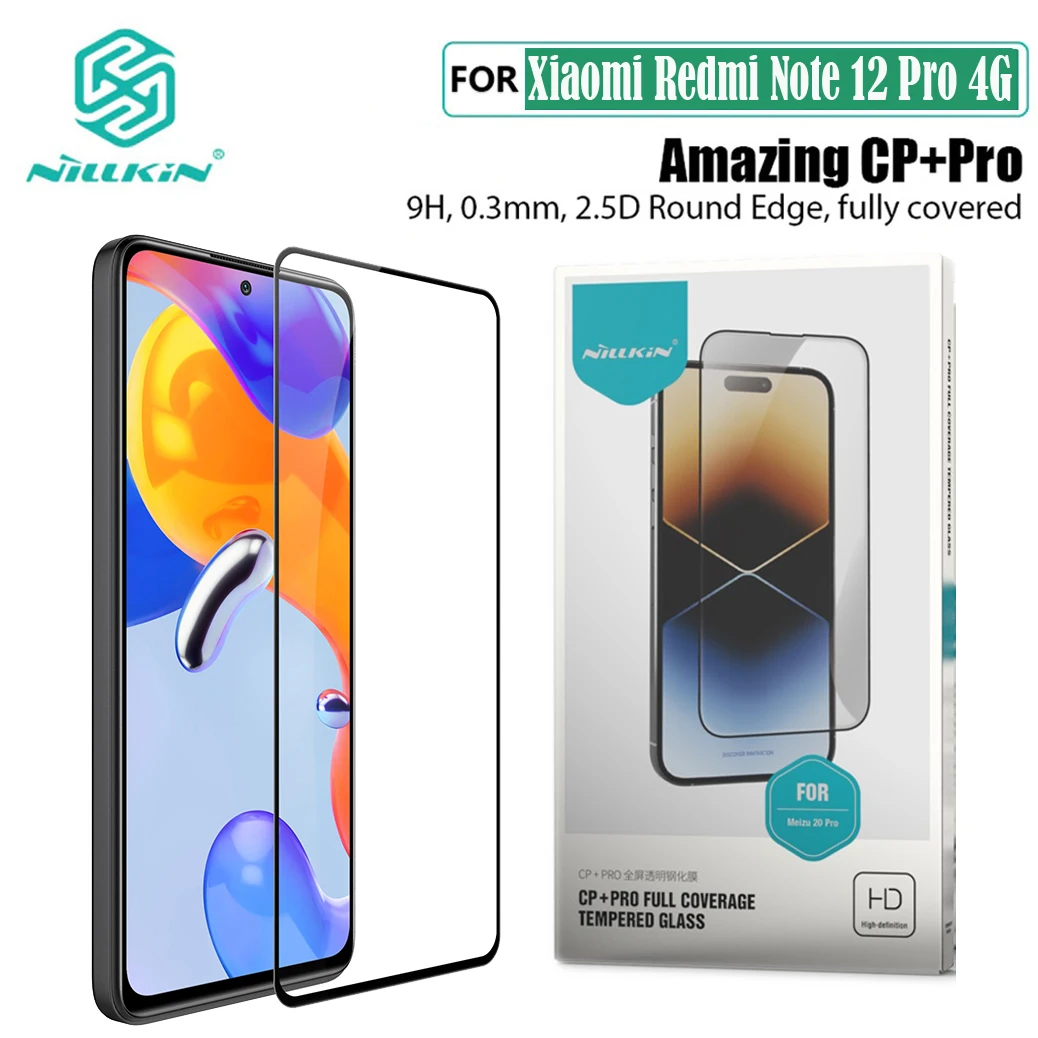 

Nillkin For Xiaomi Redmi Note 12 Pro 4G Tempered Glass CP+PRO Anti-Explosion 2.5D Fully Screen Protector For Redmi Note12 Pro 4G