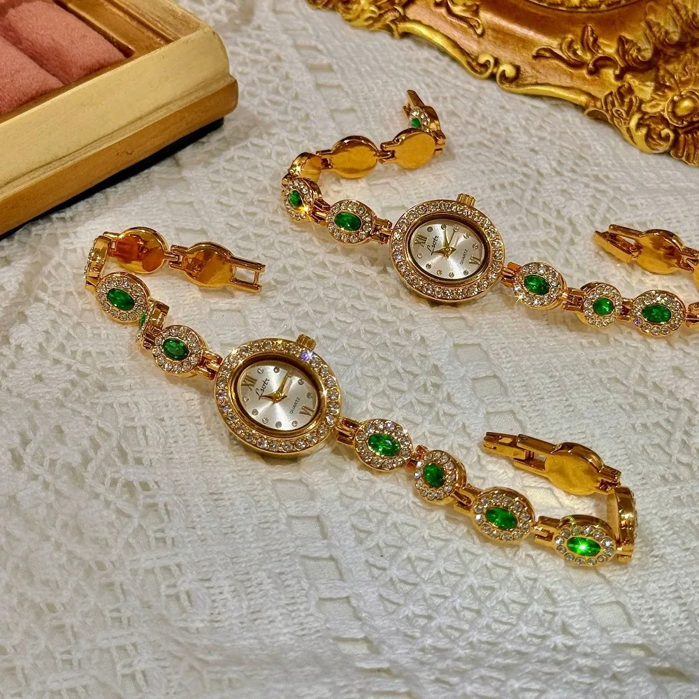 Gold Women Bracelet Watches Top Brand Luxury Rhinestone Ladies Wrist Quartz Watches Elegant Dress Female Clock Relogio Feminino