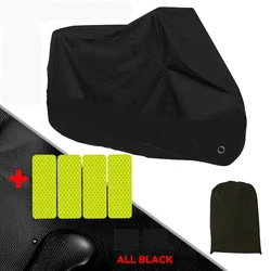 All-Weather Waterproof Motorcycle and Bike Cover Protector for 2XL  211-220cm (Black)