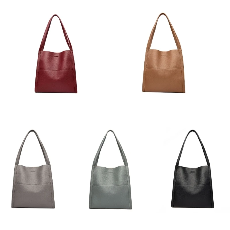 

Shoulder Bag for Women Versatile Lady Purse Solid Color Shopping Bag Handbag