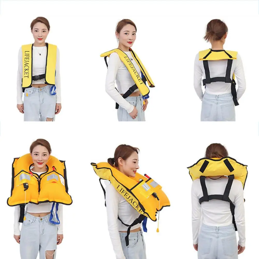 1pc Inflatable Life Jacket Swimming Survival Jacket Professional Fishing Life Vest Manual Inflatable Adult Swimwear Water Sports