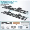 Storage Shelving Wall Mounted, 4 Pack 1.5x3.8ft, Loads 1000 lbs Heavy Duty Sturdy Shelves 2