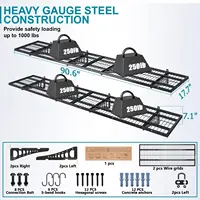 Storage Shelving Wall Mounted, 4 Pack 1.5x3.8ft, Loads 1000 lbs Heavy Duty Sturdy Shelves 2