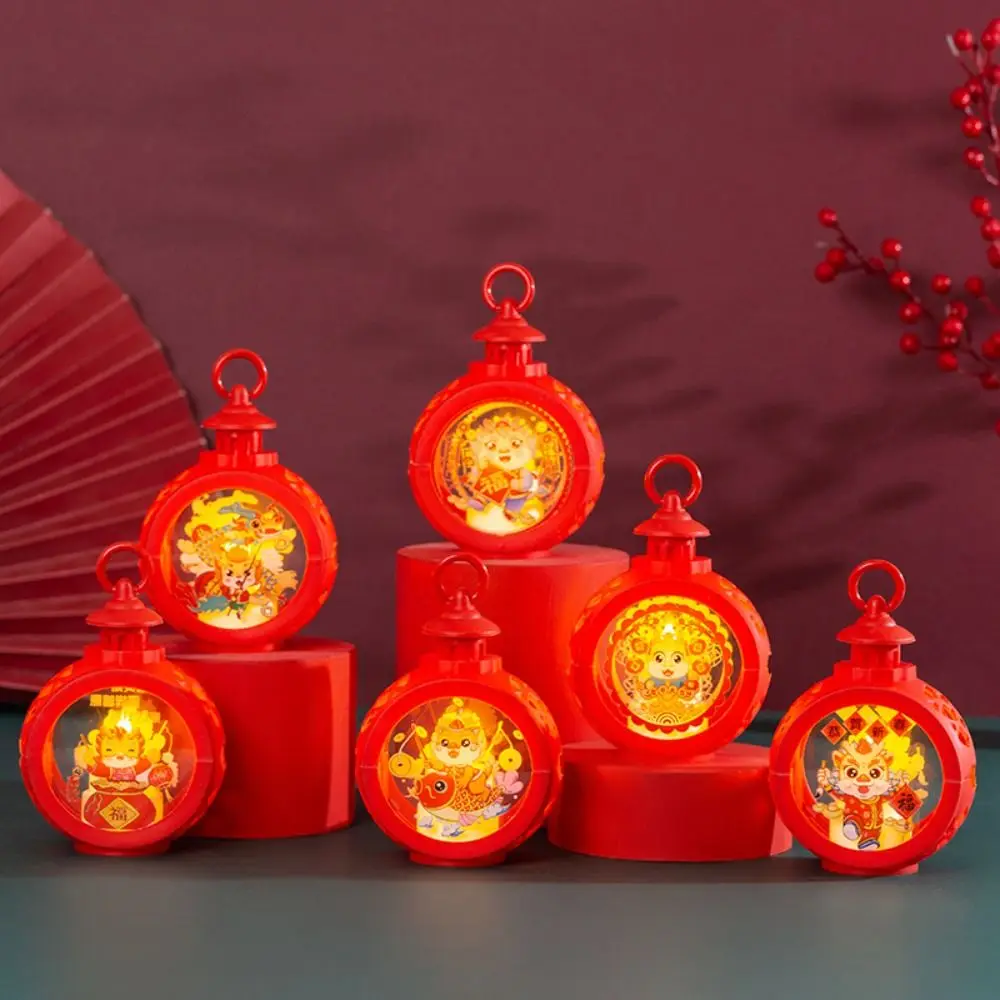 

Glowing Spring Festival Wind Lantern Hanging illuminated New Year Portable Lantern Round China-Chic