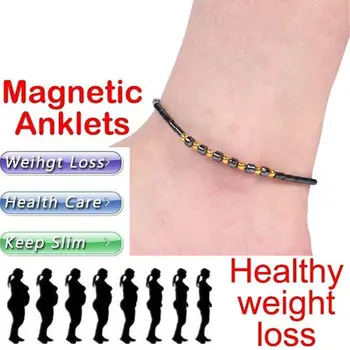 Schudnąć dziewczęce męskie charms magnetyczna czarna kamienna bransoletka na bransoletkę magnetyczną naturalny czarny obsydian bransoletka na bransoletkę z hematytem