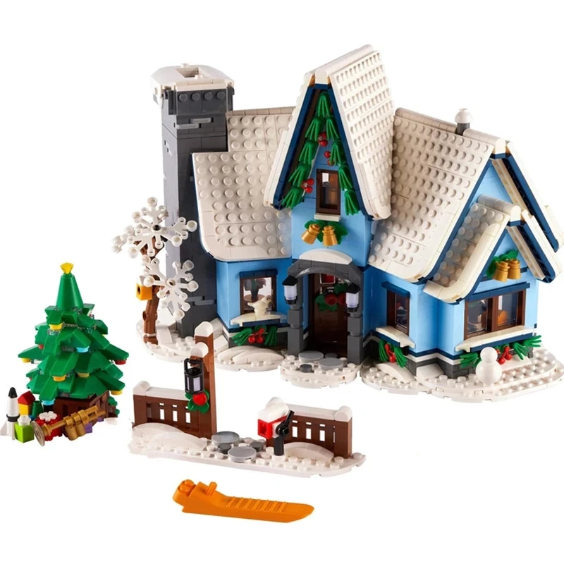 

1445Pcs Santas Visit 10293 Building Block Kit Gifts For Kids Winter Railway Station Christmas Present Bricks Toys For Children