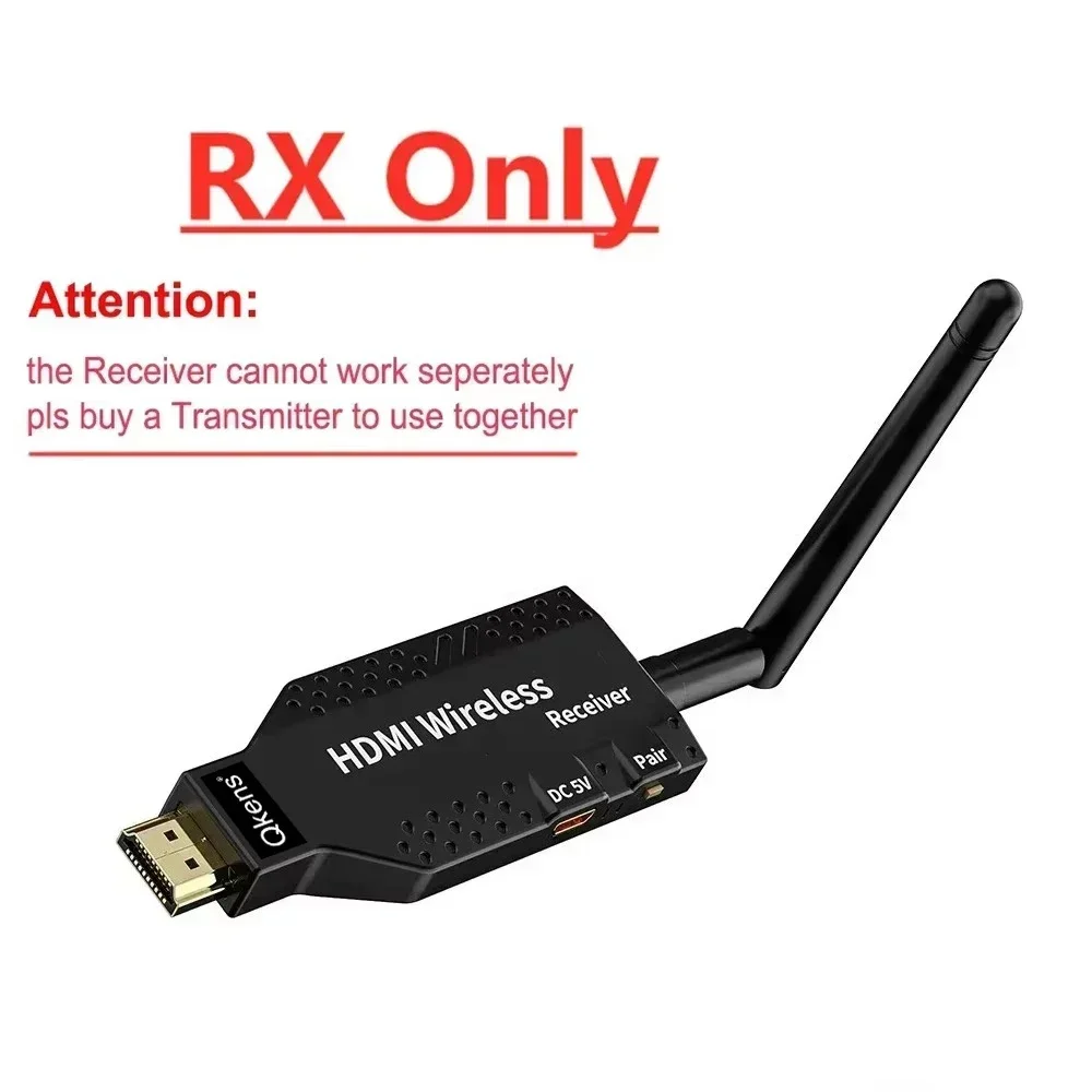 HDMI ワイヤレス伝送 50m 50 メートルワイヤレス HDMI エクステンダービデオ送信機受信機 1 に 2