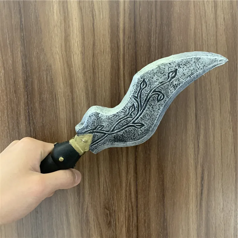 Dagger Leaves Rune Sword Prop - Cosplay Weapon for Kids Safe PU Halloween Role Play