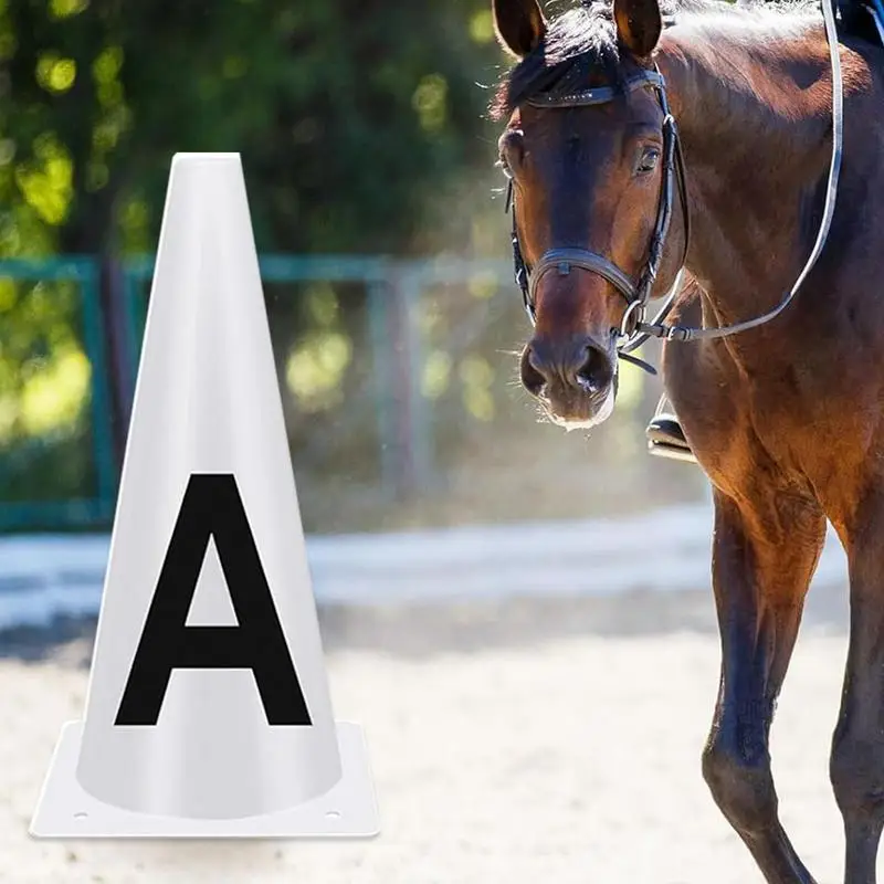 Dressage Cones White Dressage Letter Cones Set Competition Markers Stackable Sports Training For Equestrian