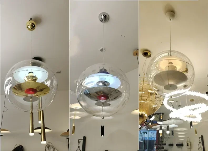 Description Picture 4 of itemDanish Personality Spherical Planet Lamp Creative Nordic Cafe Tea Restaurant Bar Designer Chandelier Room Decor