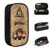 Harrys Potters Magic School Pencil Cases Pen Holder Bags for Student Big Capacity Students School Zipper Pencilcases 1
