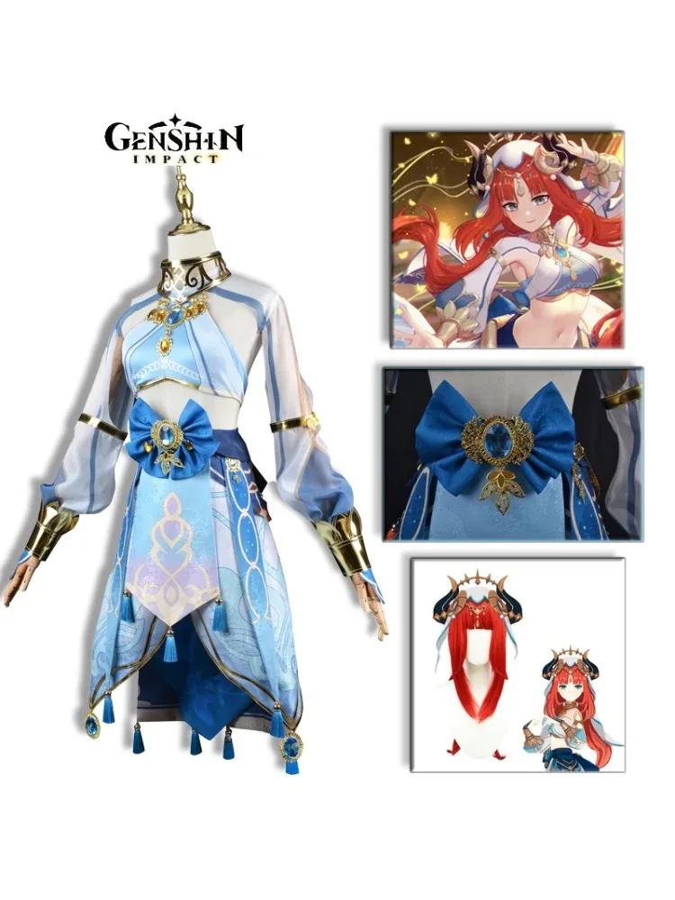 

Genshin Impact Nilou Cosplay Anime Game Carnival Women Costume Halloween Party Outfit Uniform Dress Western Region Dancer