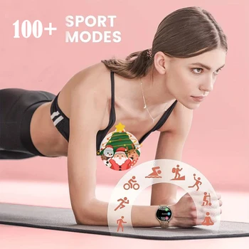 SENBONO Women Smart Watch Bluetooth Call Fitness Tracker 100+ Sport Modes Waterproof Smartwatch Women Men for Android iOS 5