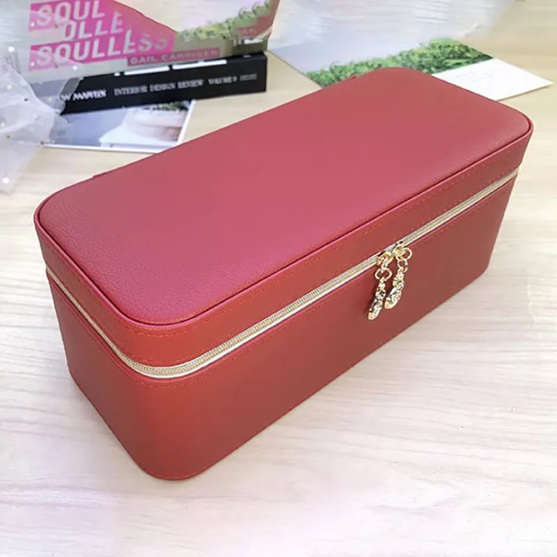 Leather Jewelry Box Storage Big Size Jewelry Boxes Organizer Bracelet Display Stand Collection Accessories Gift Idea for Women