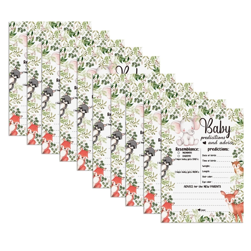Gender Reveal Prediction Card 10 Sheet Advice Cards Newborn Keepsake Baby Growth Document Souvenir Collection Baby Shower