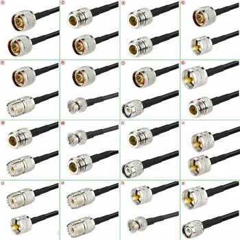 N 타입에서 Q9 BNC TNC 케이블, UHF 수 암 커넥터, N PL259 SO239 UHF BNC 크림프 LMR240, 50ohm, 빠른 배송