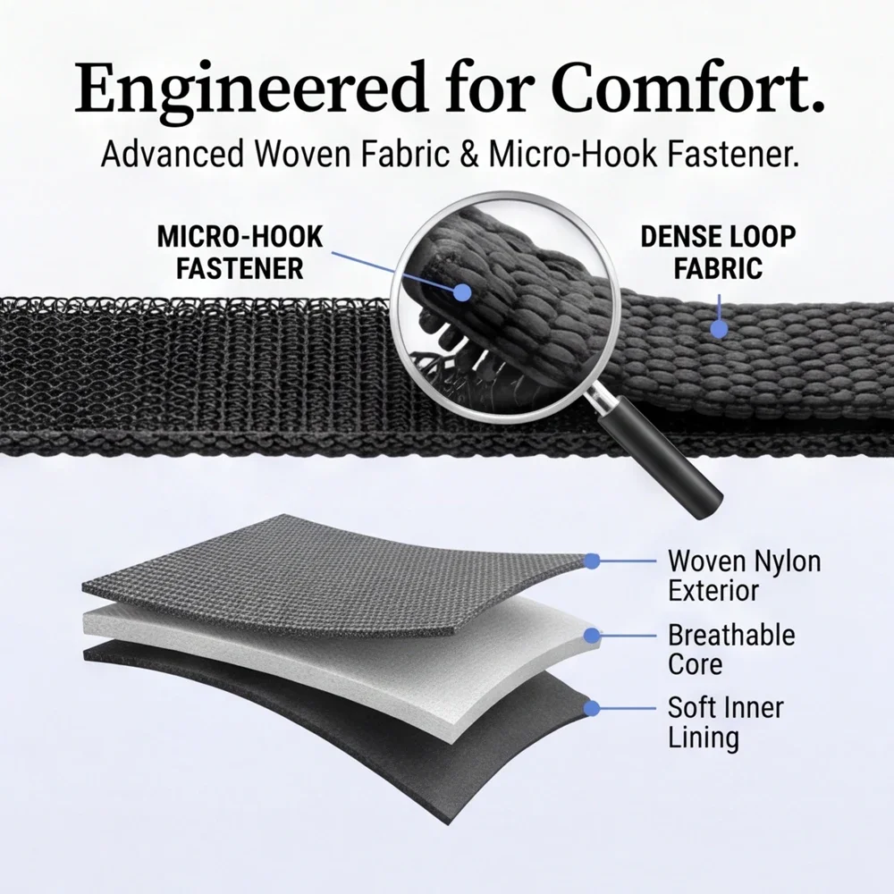 Breathable Braided Nylon Wristband with Buckle