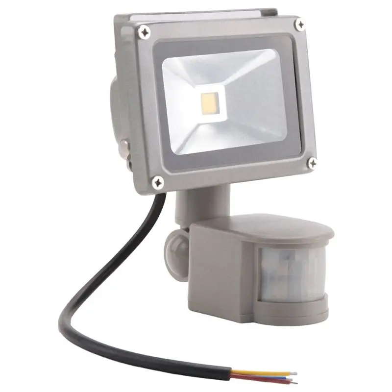 SYW-3X LED 조명 및 PIR 모션 센서가 장착된 따뜻한 백색 LED 스포트라이트 투광등(10와트)