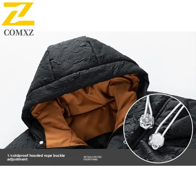 Men's Stand Collar Puffer Jacket Heavy Duty Thermal Coat Waterproof Windproof American Style Streetwear Autumn Winter Outerwear