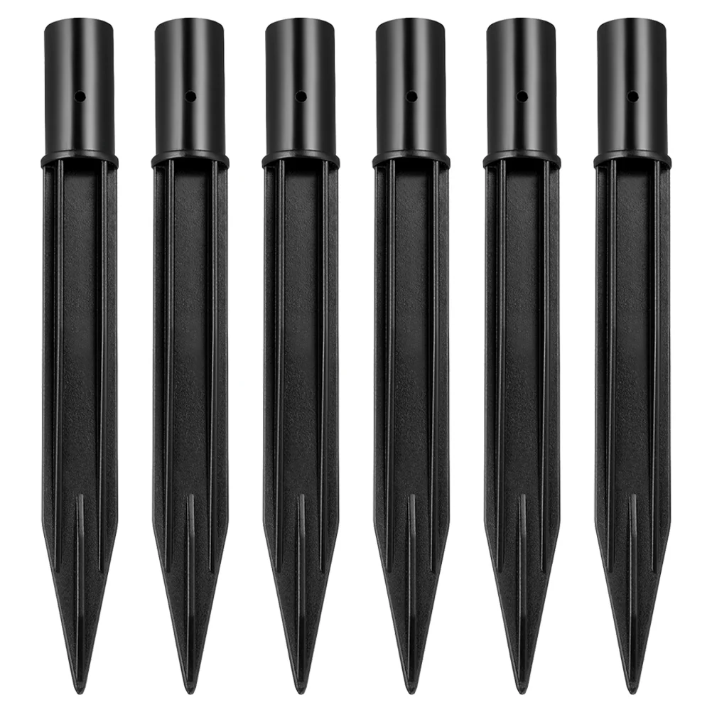 

6 Pcs Lawn Lamp Solar Light Stakes for Outdoor Christmas Replacement Spikes Abs Parts