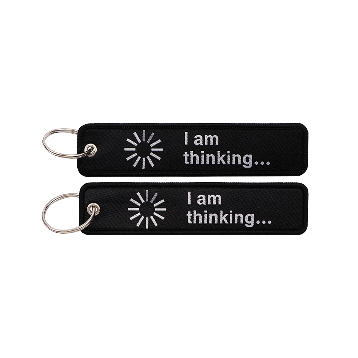 Humorous Embroidered Keychain - Key Ring Holder Accessory and Gift