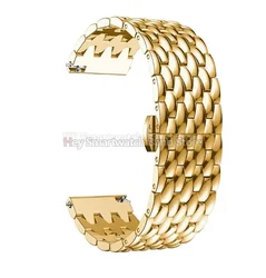 Universal Stainless Steel Watch Strap, Quick Release, 20mm & 22mm, - 22mm (Gold)