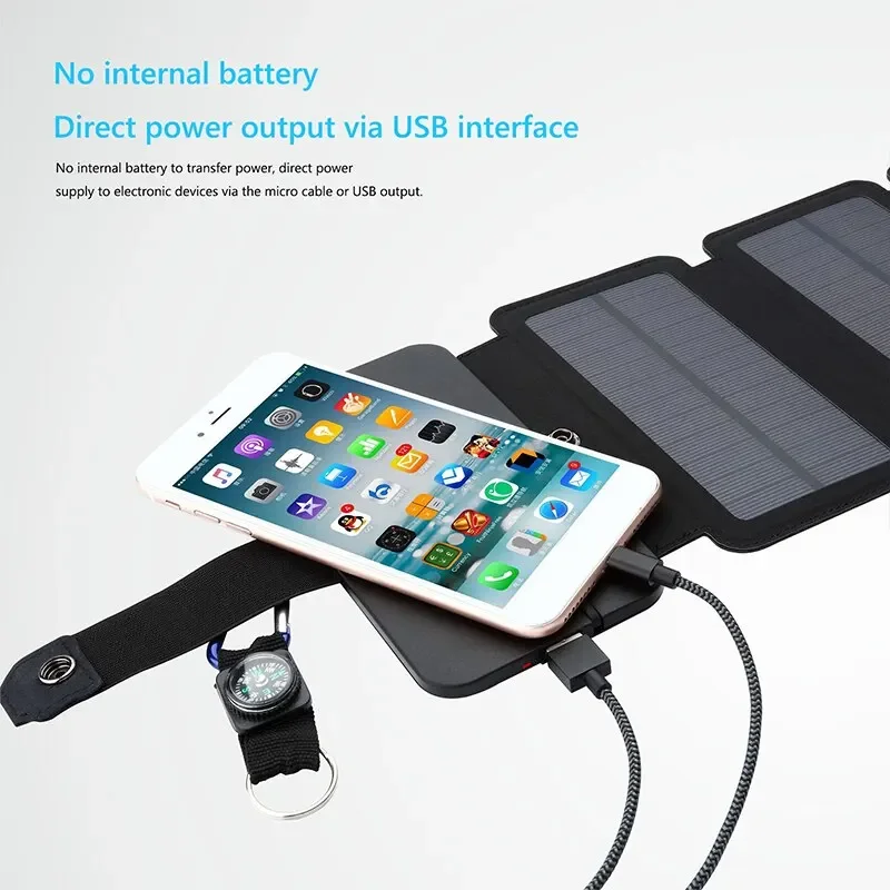 Portable Solar Panel 5V 1A USB Output For Outdoor Camping
